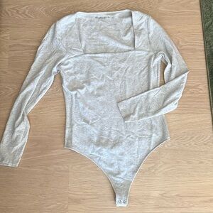 ABERCROMBIE | soft collection gray bodysuit size large